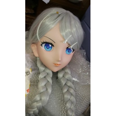 (MSM-01S) Custom Crossdress Female/Girl Resin 3/4 Head Cosplay Japanese Role Play Anime Kigurumi Mask 
